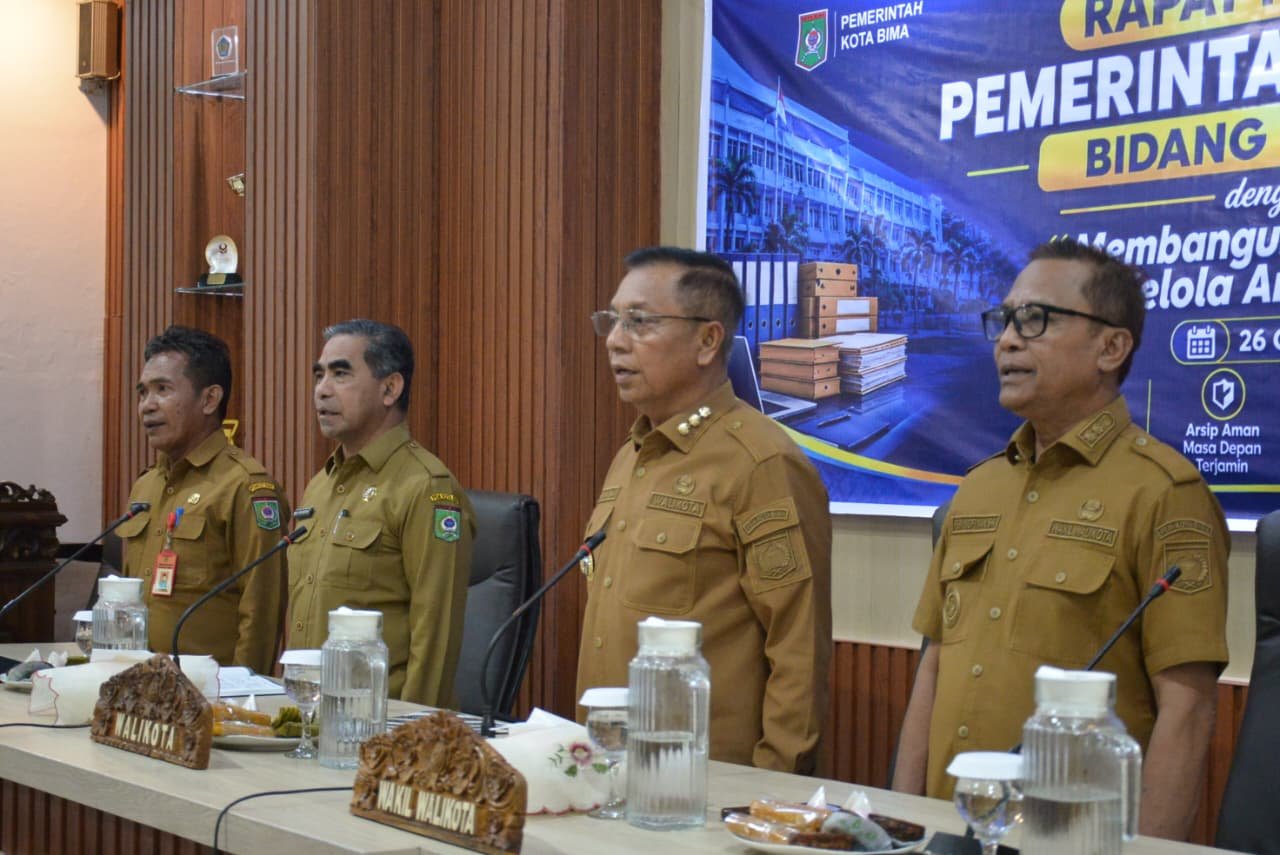 Wali Kota dan Wakil Wali Kota Bima Dorong Pembenahan Tata Kelola Arsip Daerah